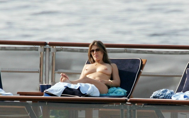 Elizabeth Jane Hurley Showing Off In Sexy Bikini And Topless As Well