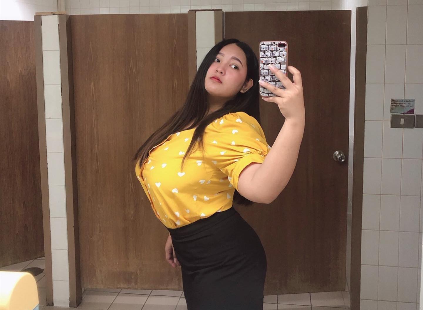 Thai Plus Size Curvy Model Biene KB Has Angle Smile On Her Face