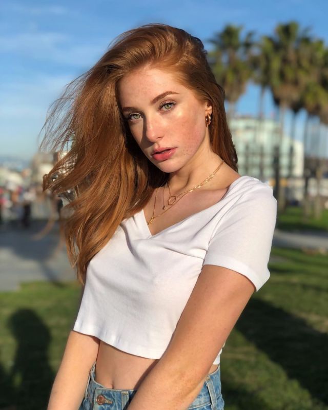 Madeline Ford, a Redhair Beauty with Freckles
